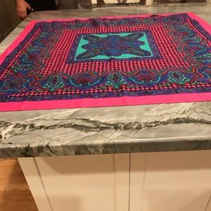 Access Scarf Paisley Pink Purple Vintage Estate 29x29.5.